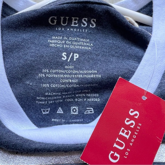 NEW GUESS Factory Mens Truman Logo Graphic Crewneck Short Sleeve Tee Sz S/P Gray - Picture 4 of 11